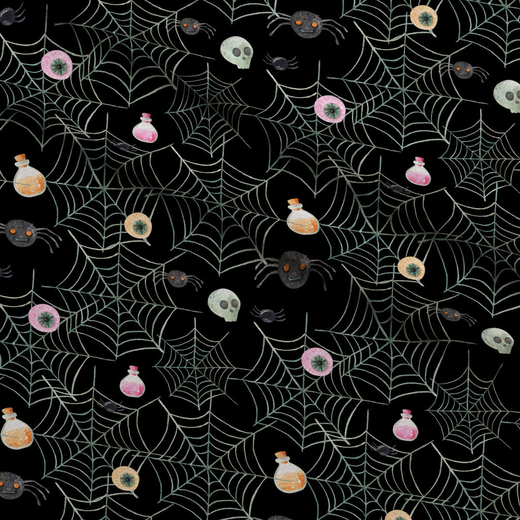 Moonlit Mischief Pattern 17 Fleece Fabric — fleece fabric folded close-up preview (mv-fleece-v1:lying)
