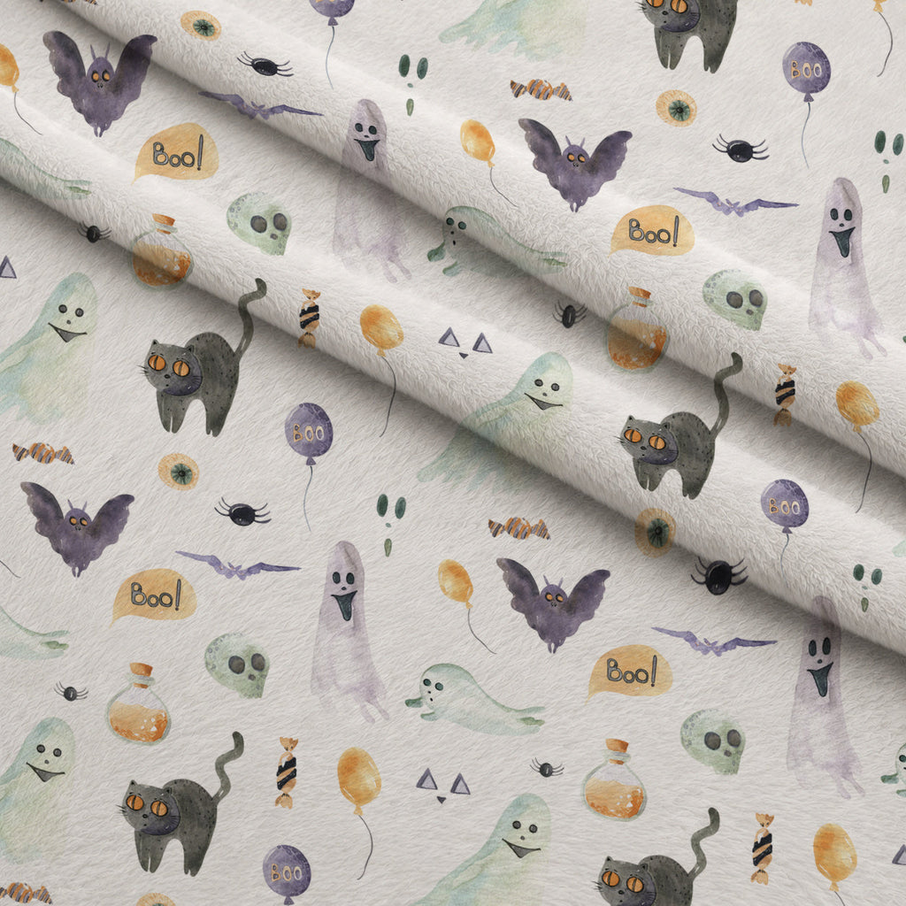 Moonlit Mischief Pattern 5 Fleece Fabric — fleece fabric folded close-up preview (mv-fleece-v1:lying)