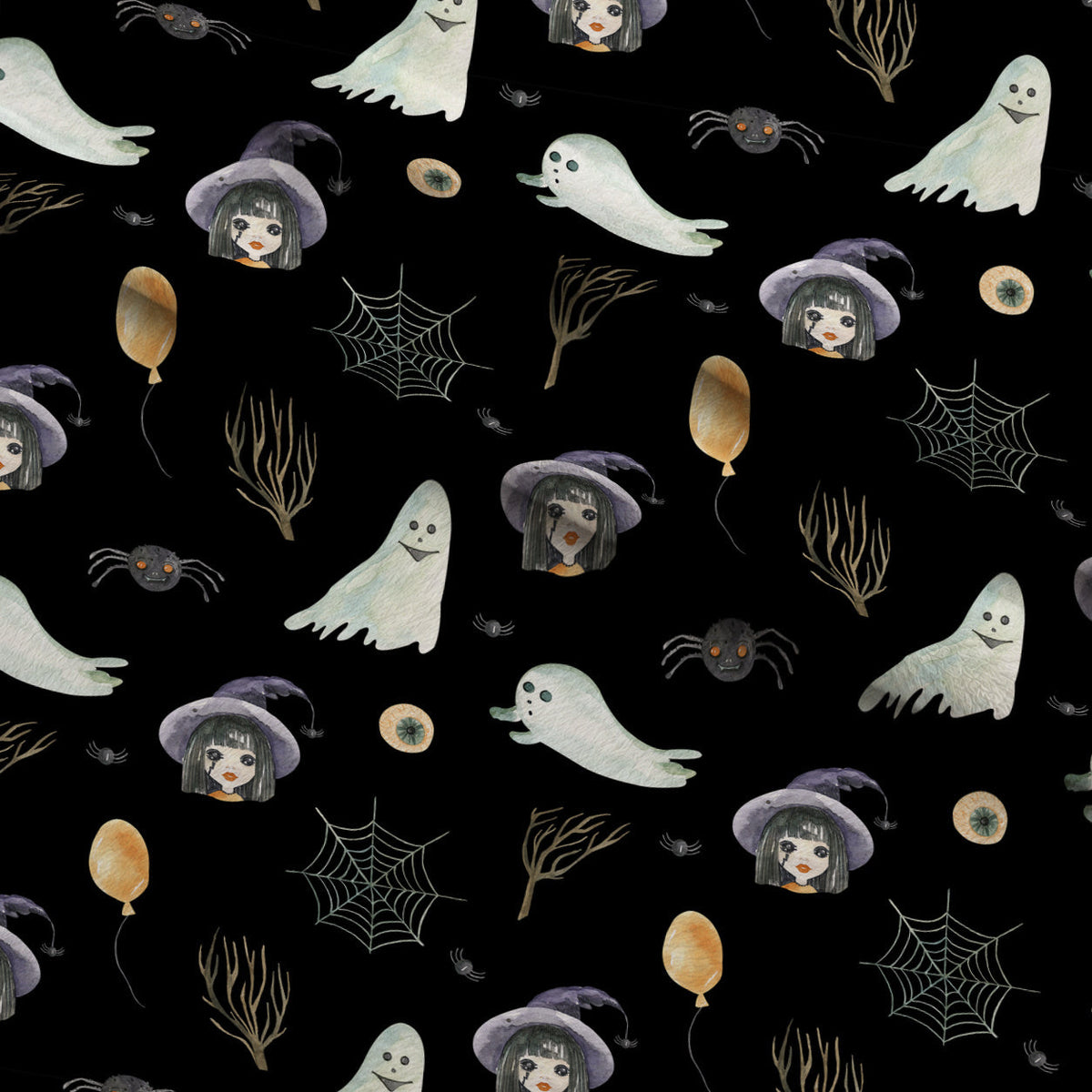 Moonlit Mischief Pattern 7 Fleece Fabric — fleece fabric folded close-up preview (mv-fleece-v1:lying)