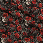 Moonlit Raven Garden Pattern 7 Fleece Fabric — fleece fabric folded close-up preview (mv-fleece-v1:lying)