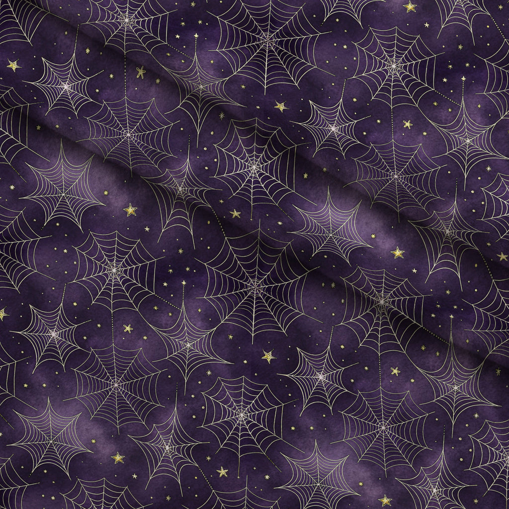 Moonlit Raven Pattern 23 Fleece Fabric — fleece fabric folded close-up preview (mv-fleece-v1:lying)