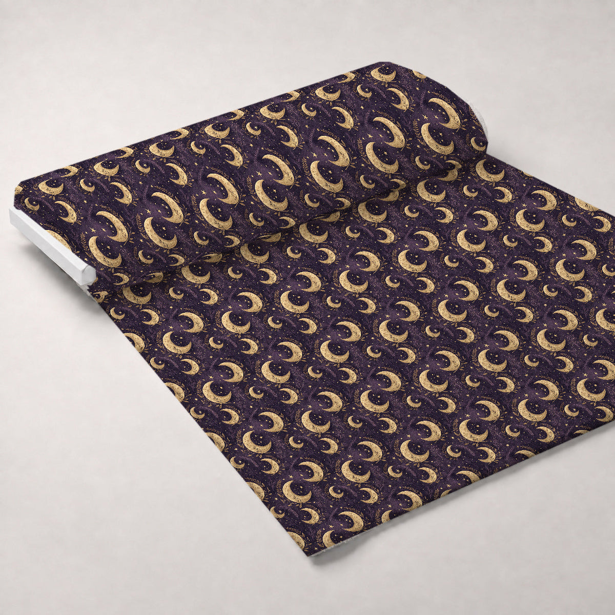 Moonlit Raven Pattern 25 Fleece Fabric — fleece fabric unrolled bolt preview (mv-fleece-v1:bolt)