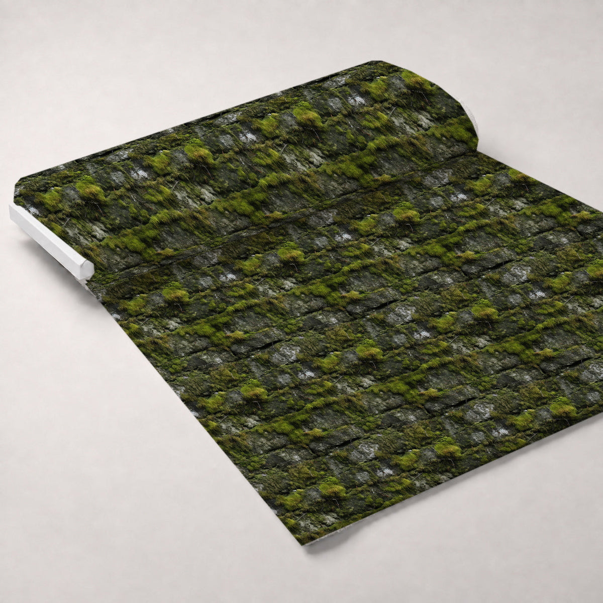 Moss Textures Pattern 2 Fleece Fabric — fleece fabric unrolled bolt preview (mv-fleece-v1:bolt)