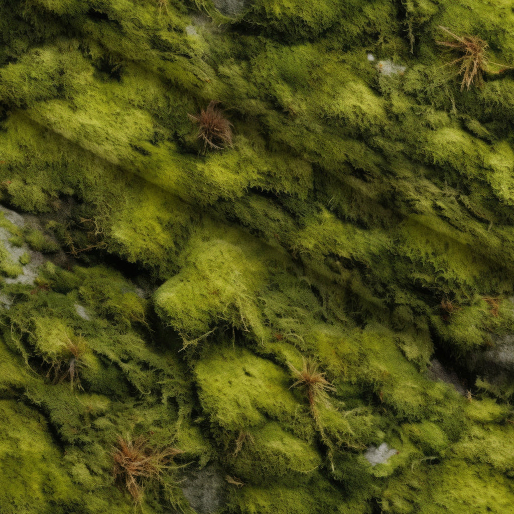 Moss Textures Pattern 3 Fleece Fabric — fleece fabric folded close-up preview (mv-fleece-v1:lying)