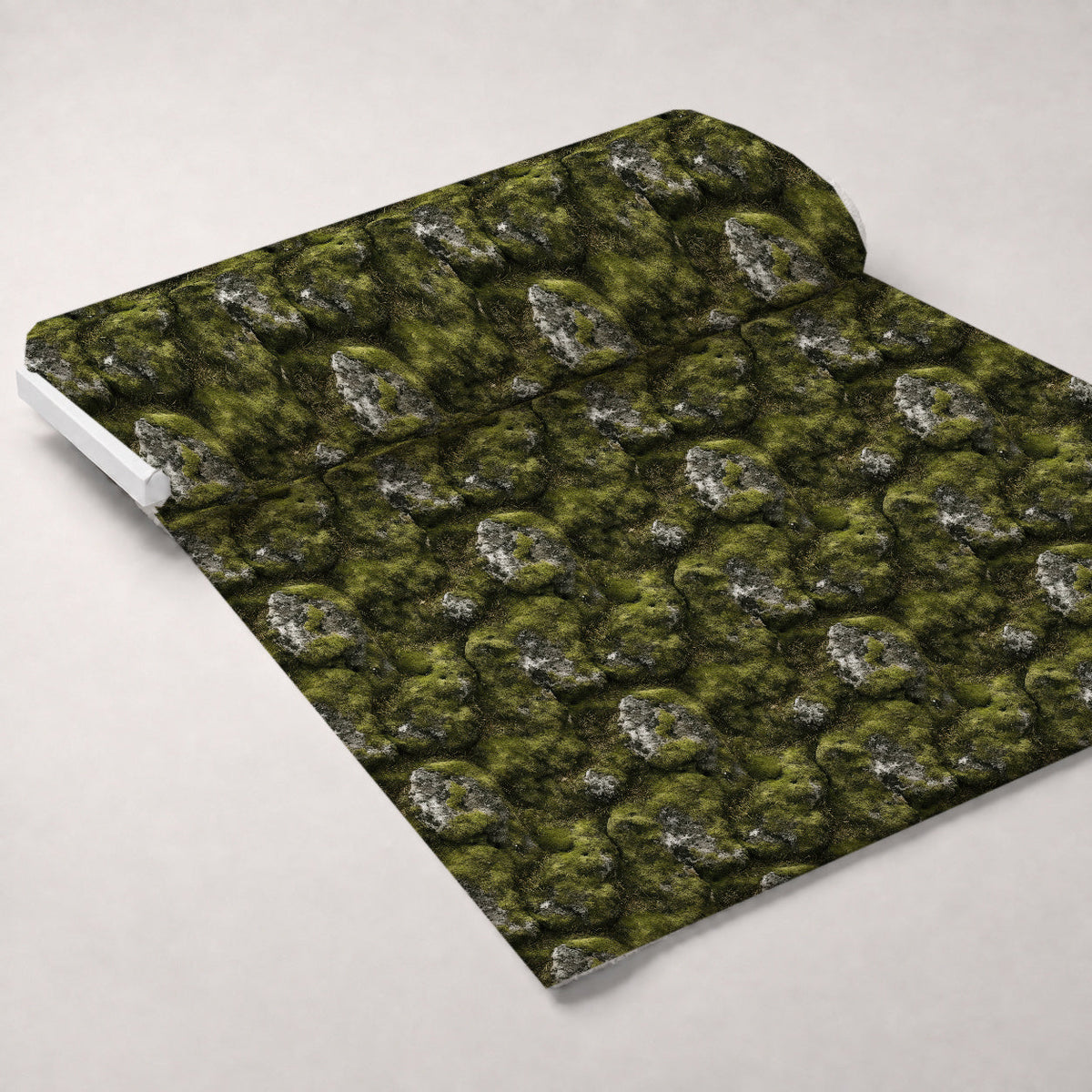 Moss Textures Pattern 5 Fleece Fabric — fleece fabric unrolled bolt preview (mv-fleece-v1:bolt)