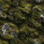 Moss Textures Pattern 5 Fleece Fabric — fleece fabric folded close-up preview (mv-fleece-v1:lying)