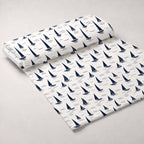 Navy Harbor Pattern 6 Fleece Fabric — fleece fabric unrolled bolt preview (mv-fleece-v1:bolt)