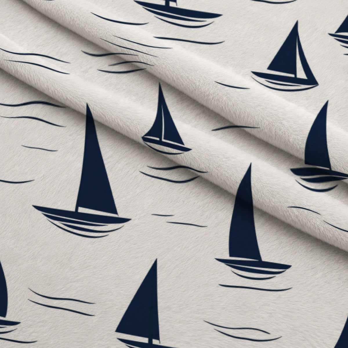 Navy Harbor Pattern 6 Fleece Fabric — fleece fabric folded close-up preview (mv-fleece-v1:lying)
