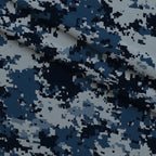 Navy Pixel Pattern 4 Fleece Fabric — fleece fabric folded close-up preview (mv-fleece-v1:lying)