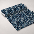 Navy Pixel Pattern 5 Fleece Fabric — fleece fabric unrolled bolt preview (mv-fleece-v1:bolt)