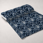 Navy Pixel Pattern 6 Fleece Fabric — fleece fabric unrolled bolt preview (mv-fleece-v1:bolt)