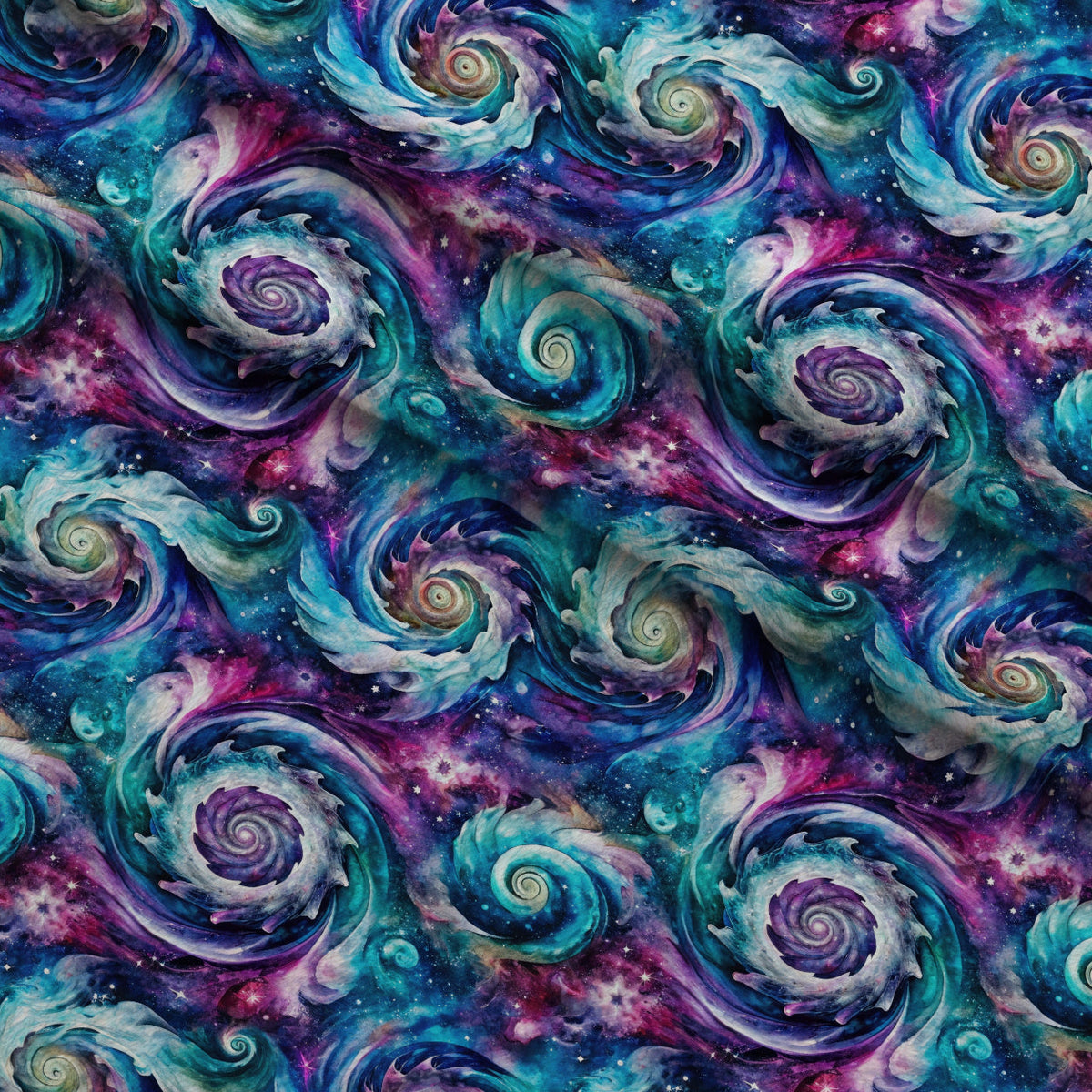 Nebula Dreams Pattern 4 Fleece Fabric — fleece fabric folded close-up preview (mv-fleece-v1:lying)