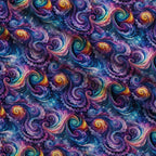 Nebula Dreams Pattern 5 Fleece Fabric — fleece fabric folded close-up preview (mv-fleece-v1:lying)