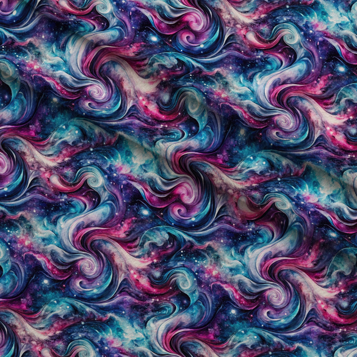 Nebula Dreams Pattern 6 Fleece Fabric — fleece fabric folded close-up preview (mv-fleece-v1:lying)