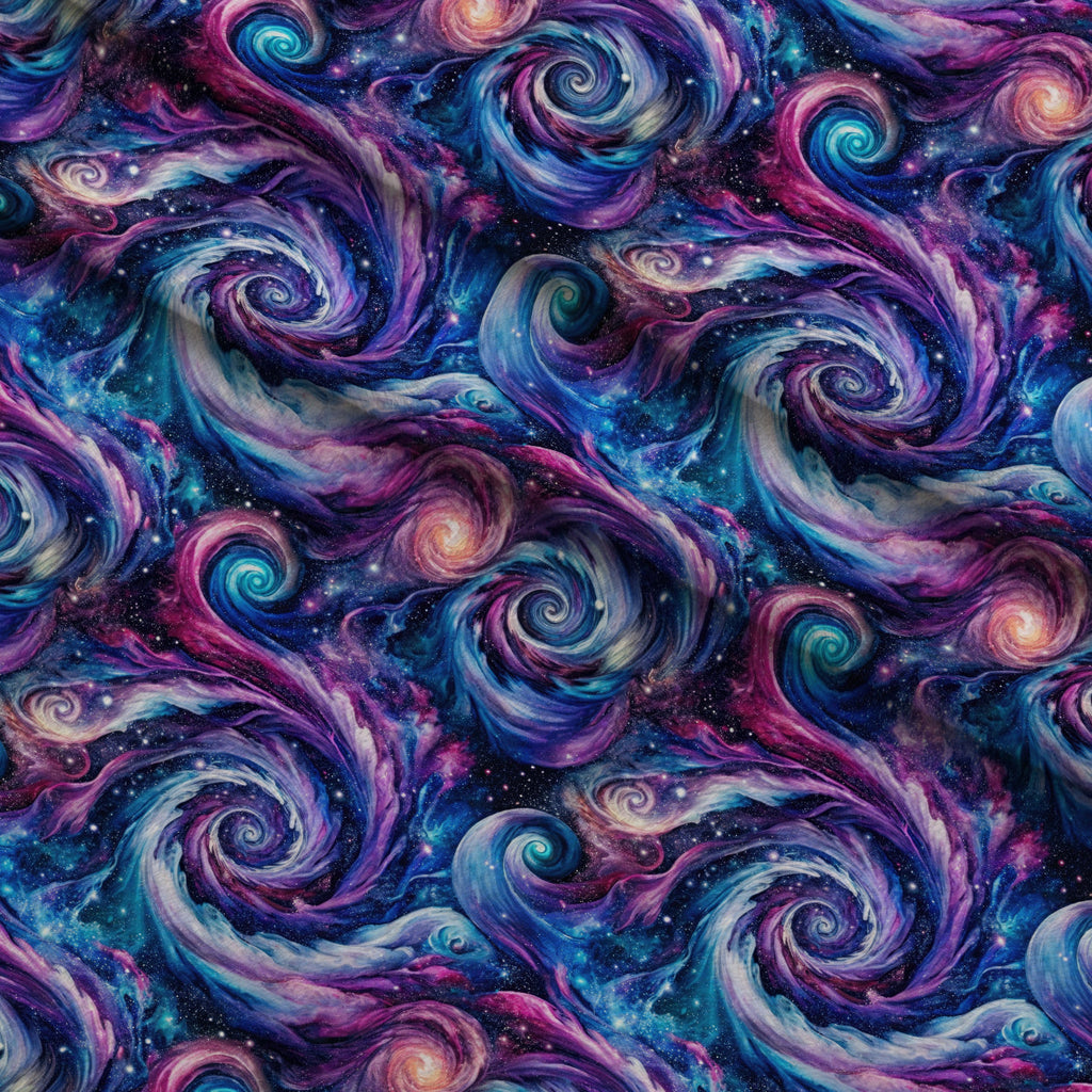 Nebula Dreams Pattern 8 Fleece Fabric — fleece fabric folded close-up preview (mv-fleece-v1:lying)
