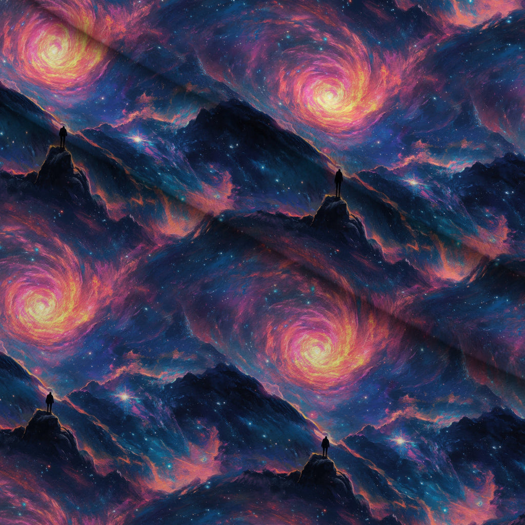 Nebula Forest Pattern 21 Fleece Fabric — fleece fabric folded close-up preview (mv-fleece-v1:lying)