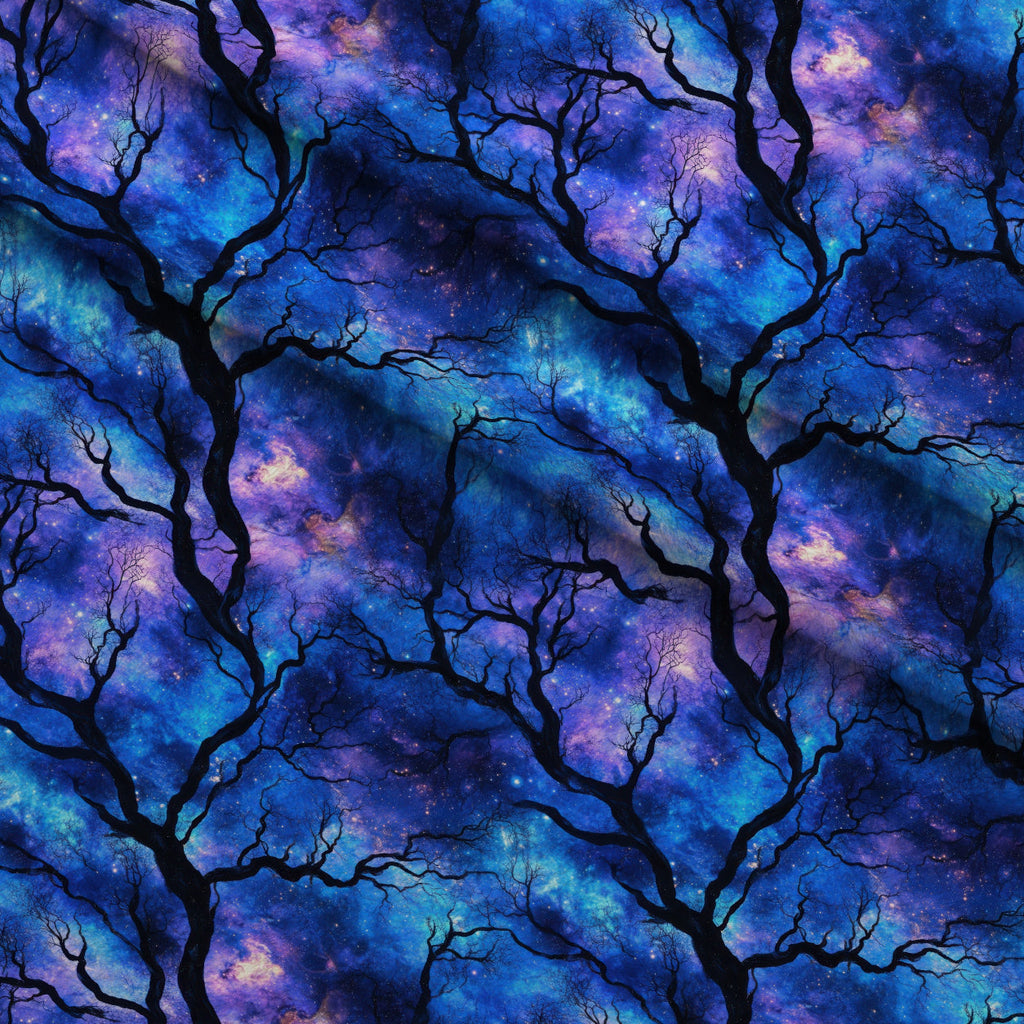 Nebula Forest Pattern 3 Fleece Fabric — fleece fabric folded close-up preview (mv-fleece-v1:lying)