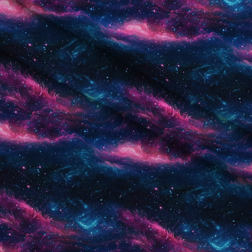 Nebula Forest Pattern 5 Fleece Fabric — fleece fabric folded close-up preview (mv-fleece-v1:lying)