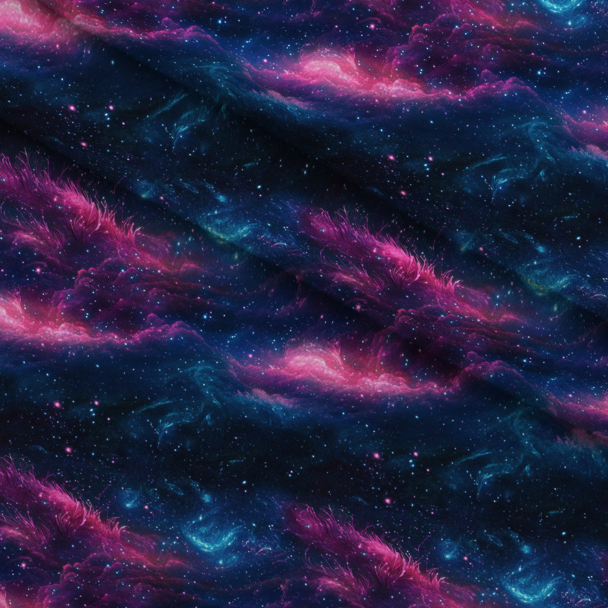 Nebula Forest Pattern 5 Fleece Fabric — fleece fabric folded close-up preview (mv-fleece-v1:lying)