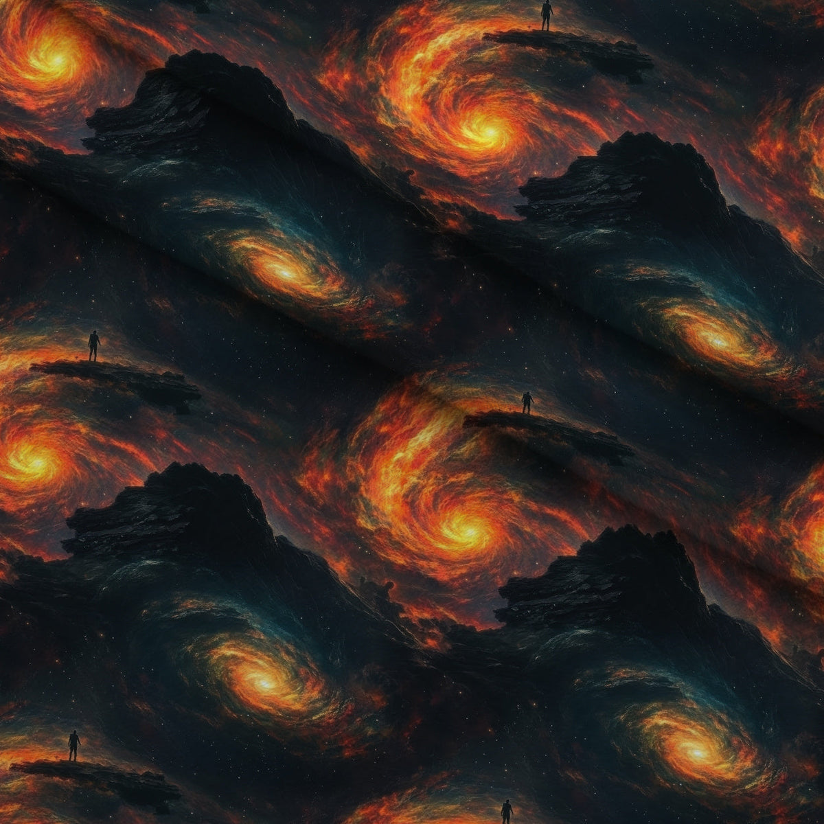 Nebula Horizon Pattern 11 Fleece Fabric — fleece fabric folded close-up preview (mv-fleece-v1:lying)
