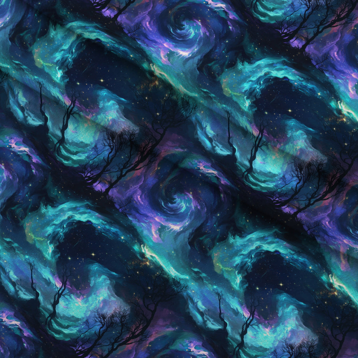Nebula Horizon Pattern 13 Fleece Fabric — fleece fabric folded close-up preview (mv-fleece-v1:lying)