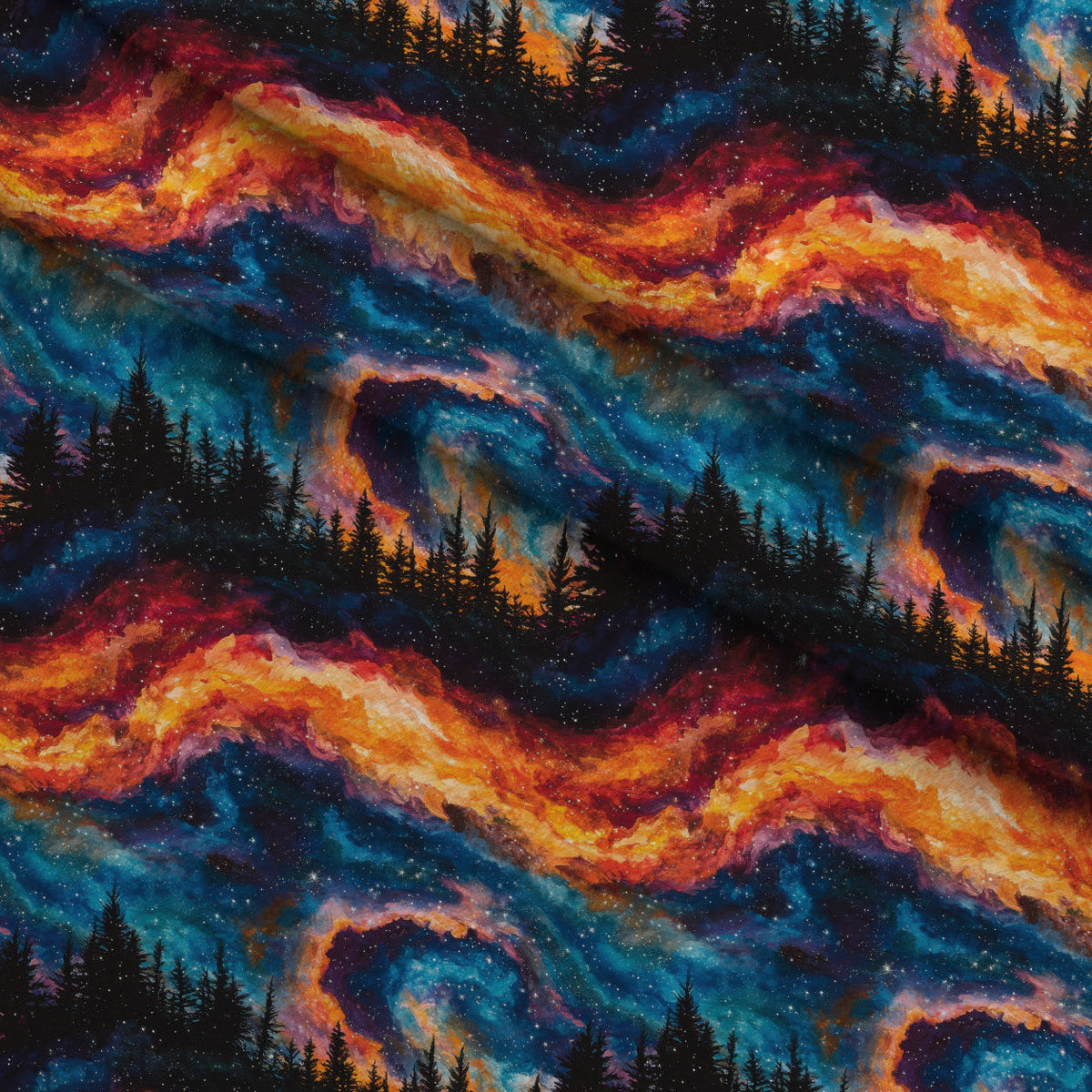 Nebula Horizon Pattern 16 Fleece Fabric — fleece fabric folded close-up preview (mv-fleece-v1:lying)