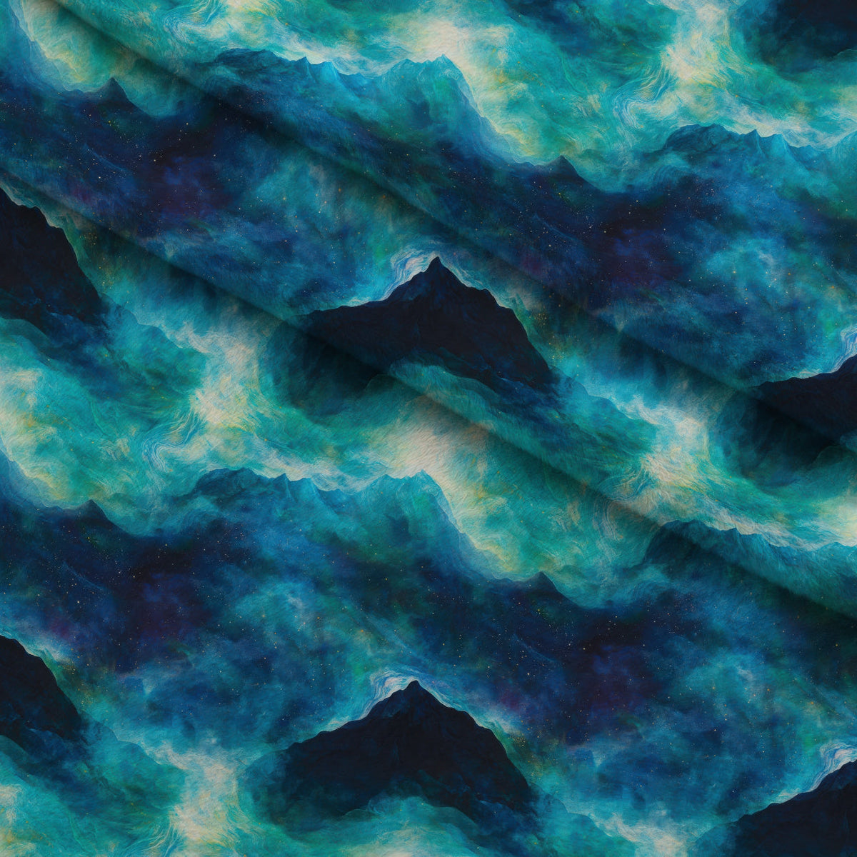 Nebula Horizon Pattern 19 Fleece Fabric — fleece fabric folded close-up preview (mv-fleece-v1:lying)