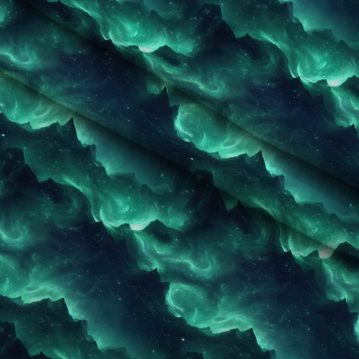 Nebula Horizon Pattern 20 Fleece Fabric — fleece fabric folded close-up preview (mv-fleece-v1:lying)