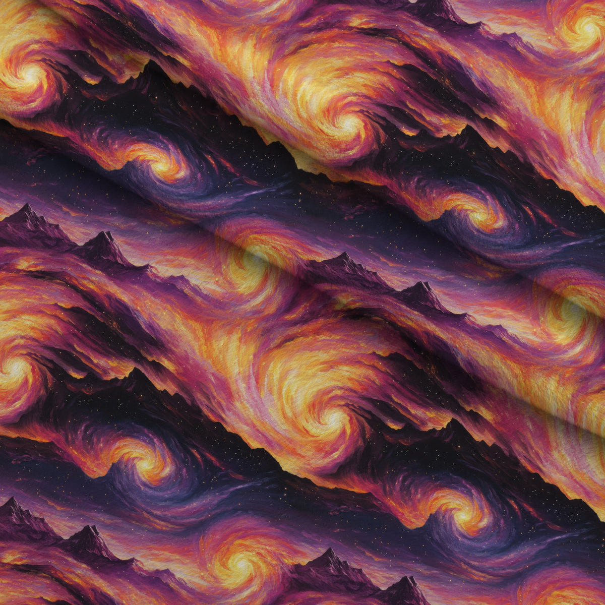 Nebula Horizon Pattern 22 Fleece Fabric — fleece fabric folded close-up preview (mv-fleece-v1:lying)