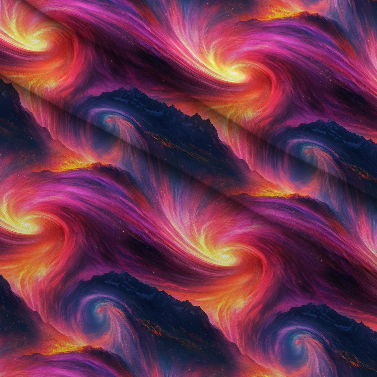 Nebula Horizon Pattern 23 Fleece Fabric — fleece fabric folded close-up preview (mv-fleece-v1:lying)