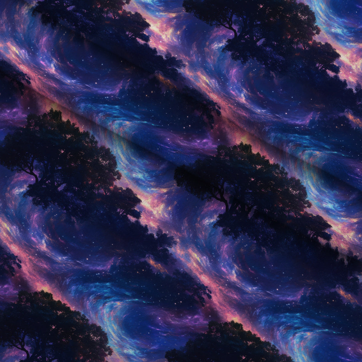Nebula Horizon Pattern 4 Fleece Fabric — fleece fabric folded close-up preview (mv-fleece-v1:lying)