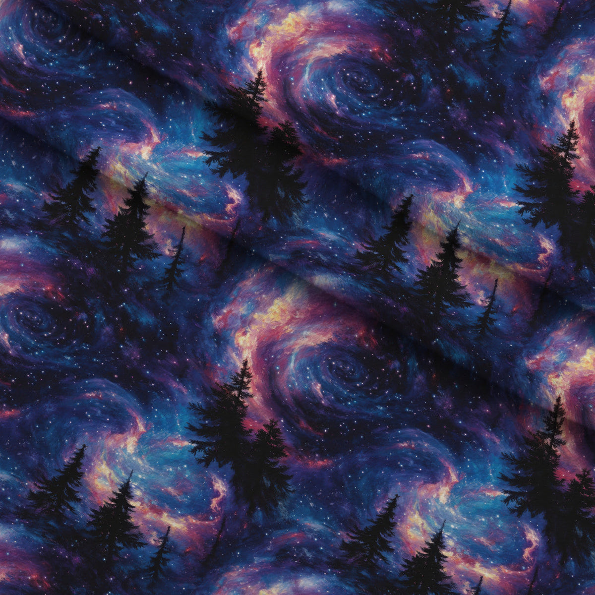 Nebula Horizon Pattern 6 Fleece Fabric — fleece fabric folded close-up preview (mv-fleece-v1:lying)