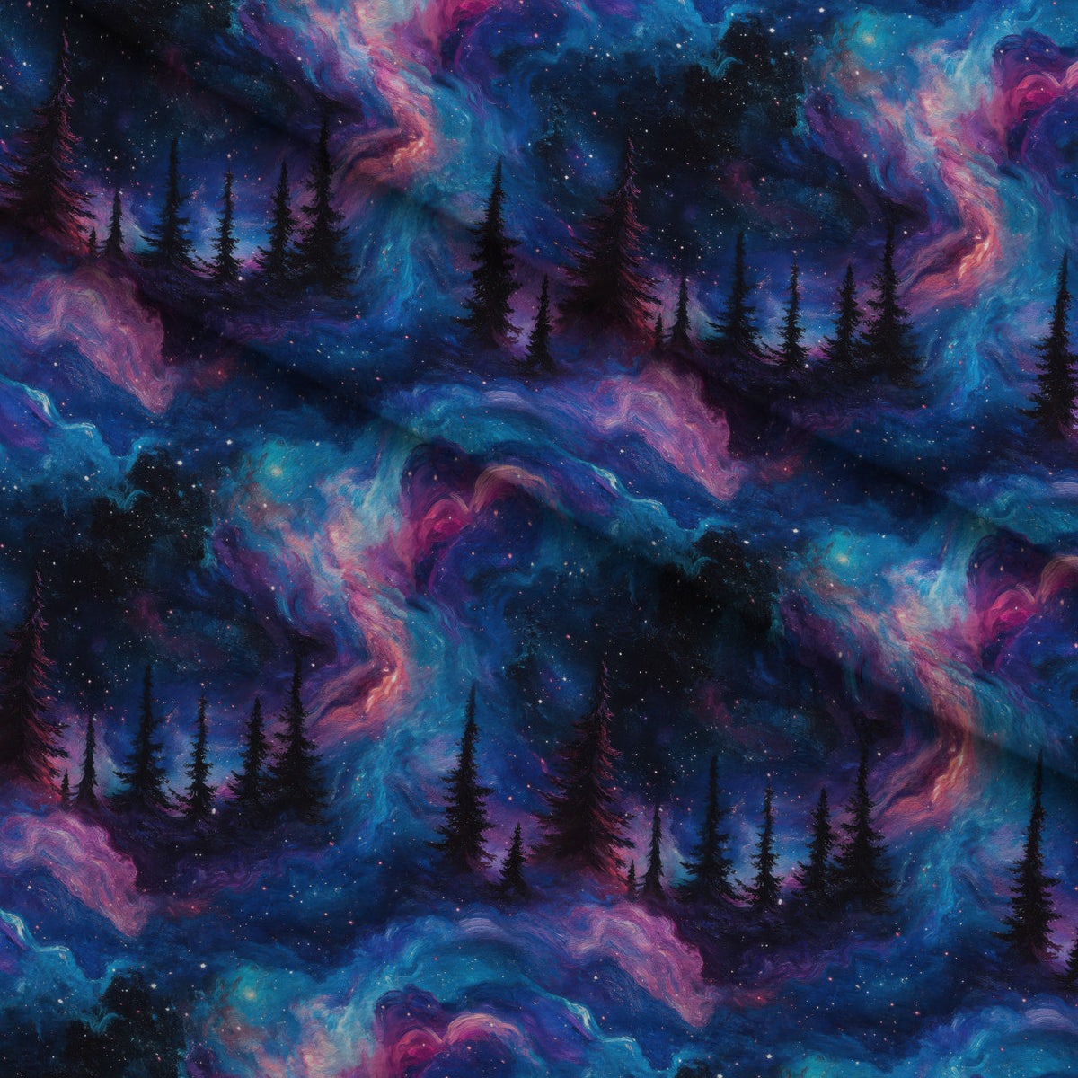Nebula Horizon Pattern 7 Fleece Fabric — fleece fabric folded close-up preview (mv-fleece-v1:lying)