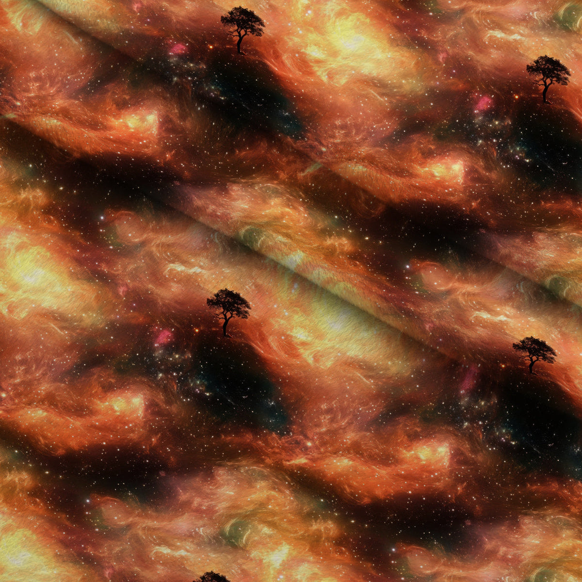 Nebula Horizon Pattern 9 Fleece Fabric — fleece fabric folded close-up preview (mv-fleece-v1:lying)