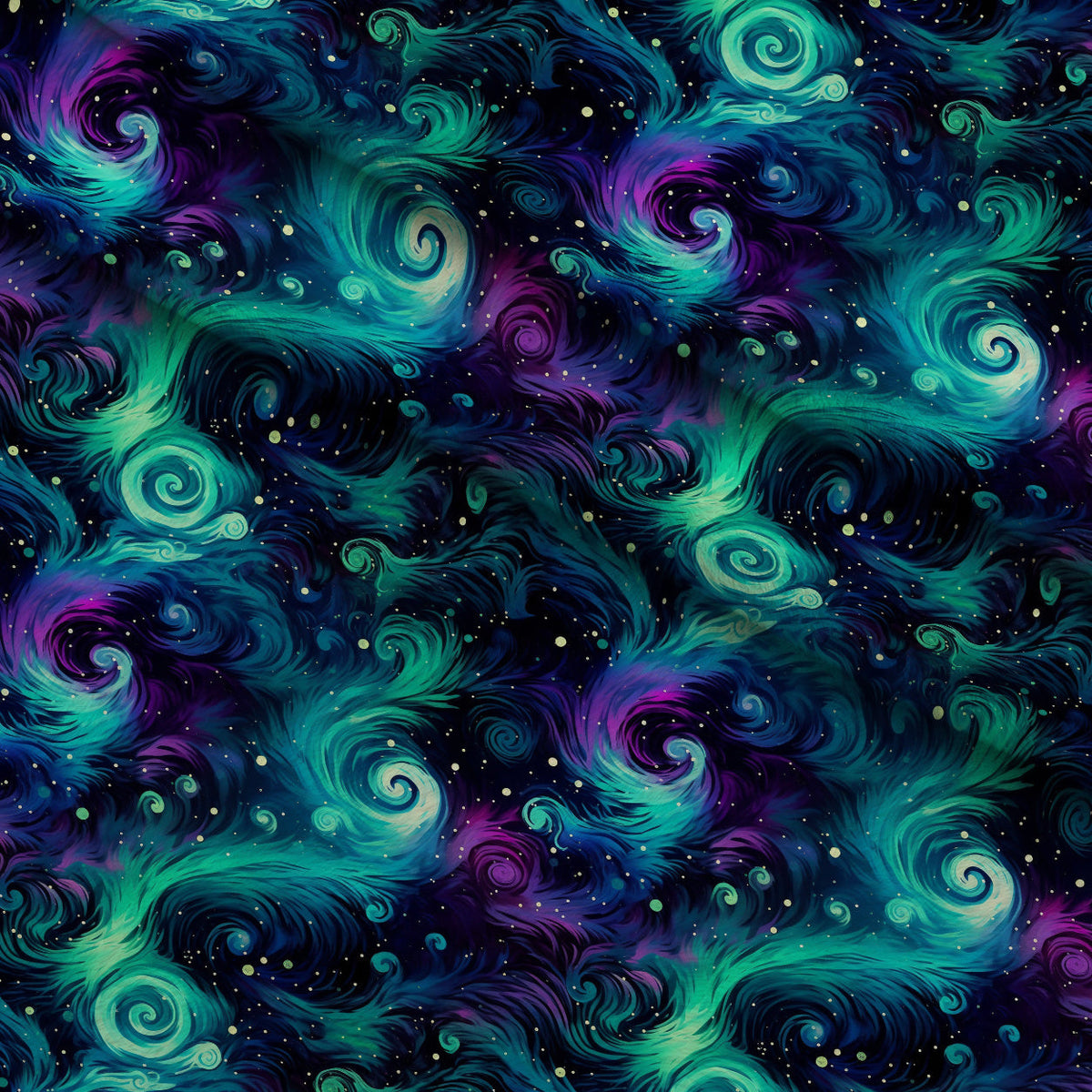 Nebula Swirls Pattern 2 Fleece Fabric — fleece fabric folded close-up preview (mv-fleece-v1:lying)