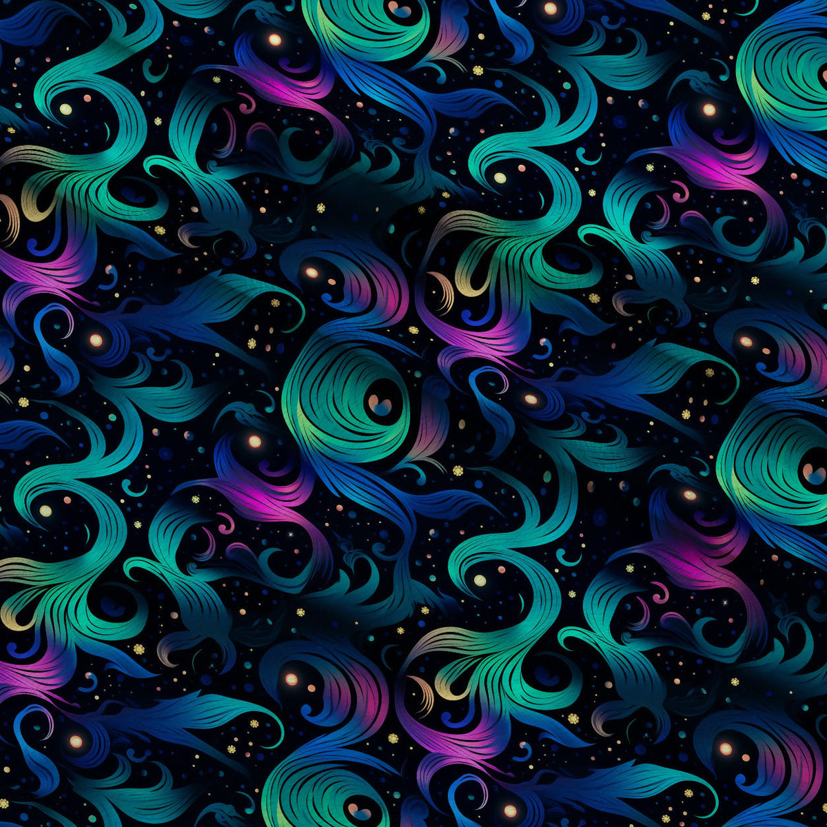 Nebula Swirls Pattern 6 Fleece Fabric — fleece fabric folded close-up preview (mv-fleece-v1:lying)