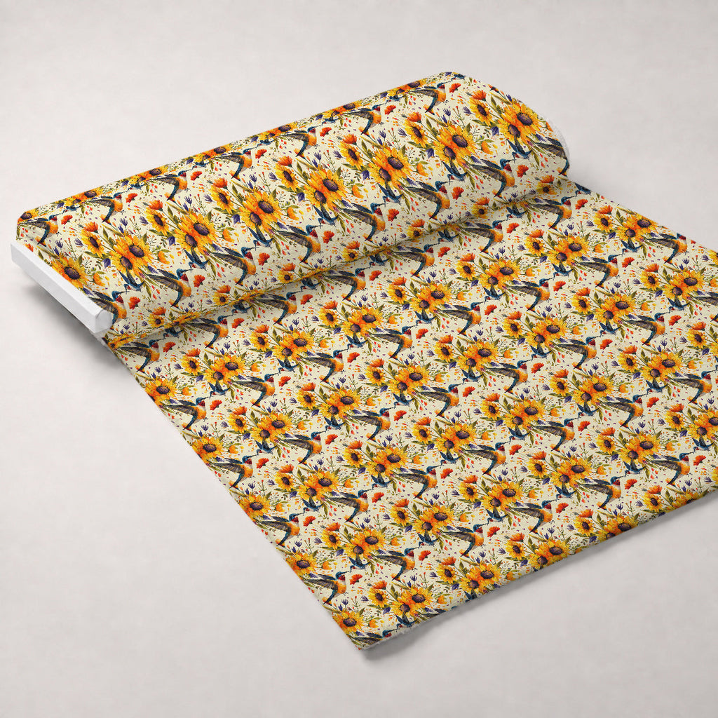 Nectar Garden Pattern 1 Fleece Fabric — fleece fabric unrolled bolt preview (mv-fleece-v1:bolt)