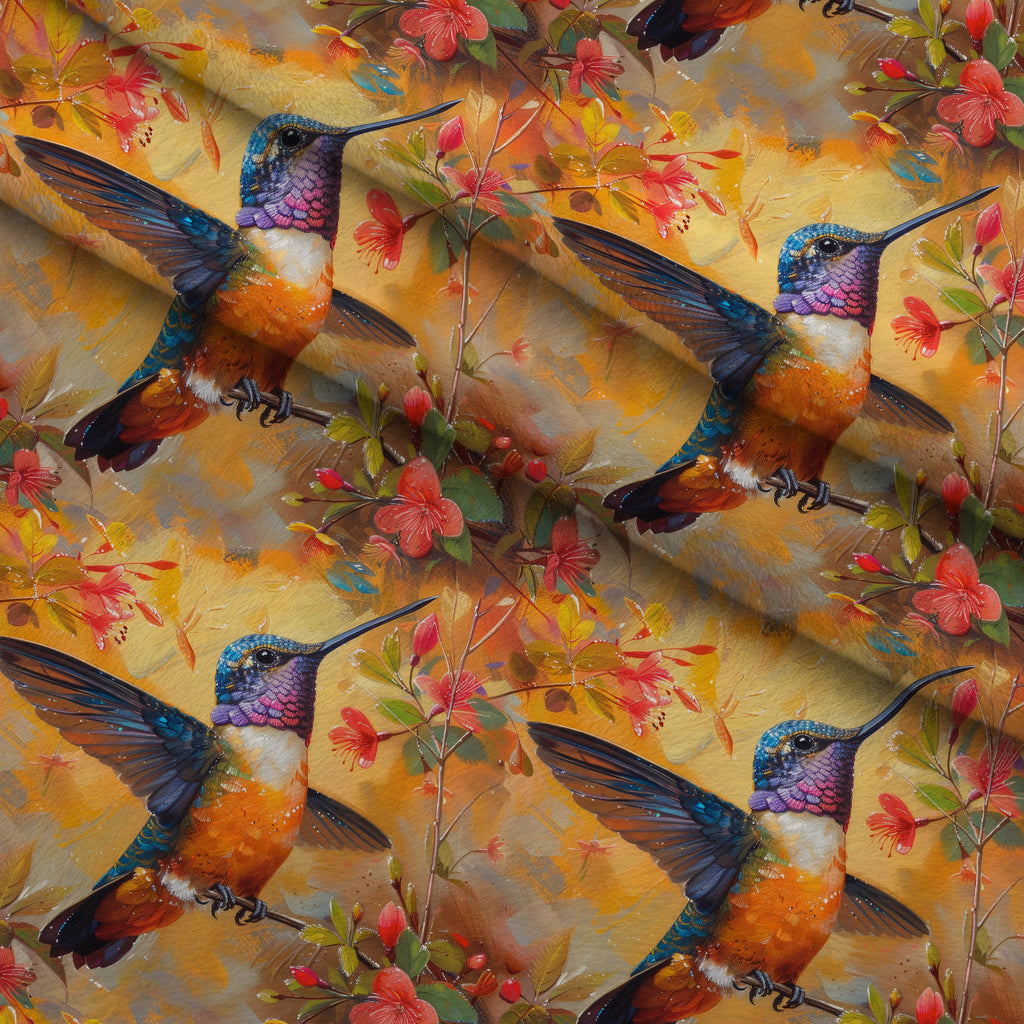 Nectar Garden Pattern 11 Fleece Fabric — fleece fabric folded close-up preview (mv-fleece-v1:lying)