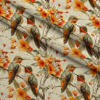 Nectar Garden Pattern 15 Fleece Fabric — fleece fabric folded close-up preview (mv-fleece-v1:lying)
