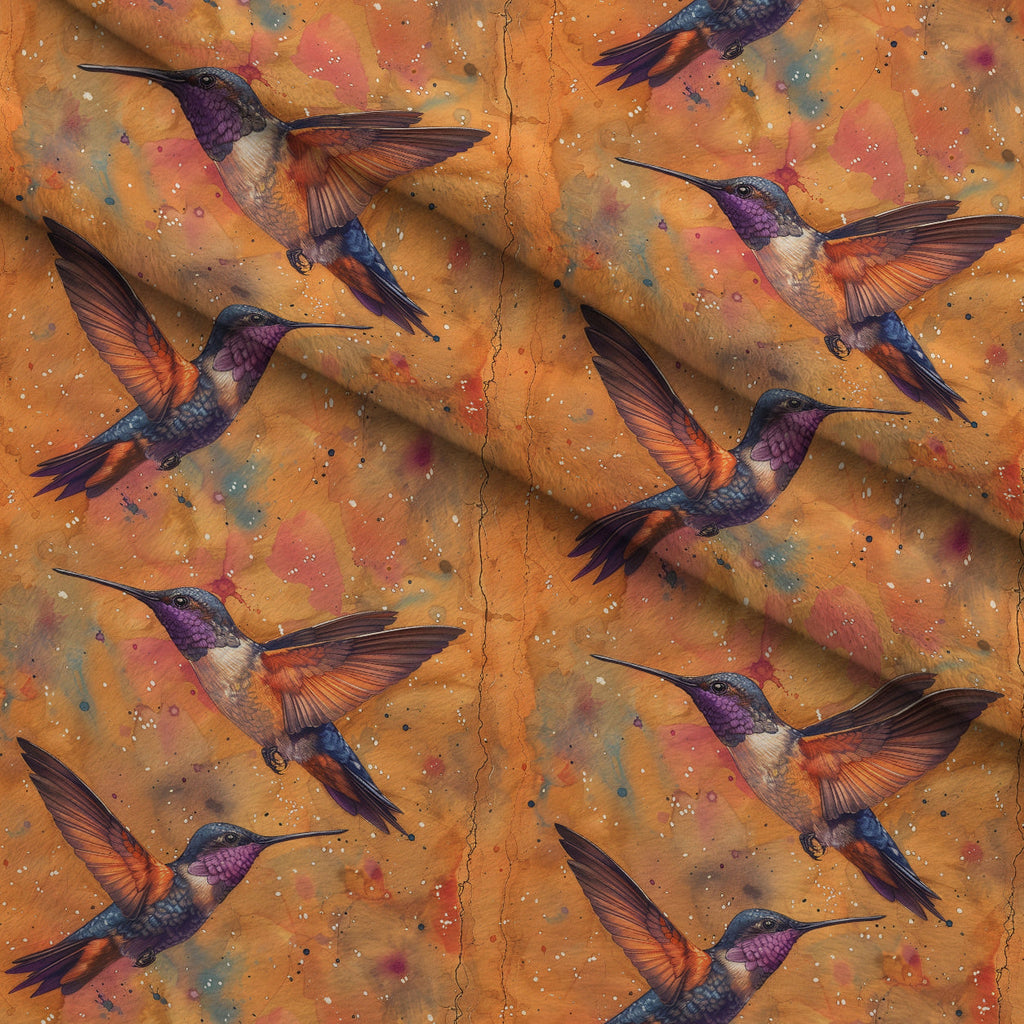 Nectar Garden Pattern 6 Fleece Fabric — fleece fabric folded close-up preview (mv-fleece-v1:lying)