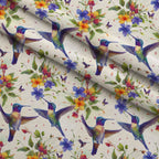 Nectar Garden Pattern 7 Fleece Fabric — fleece fabric folded close-up preview (mv-fleece-v1:lying)