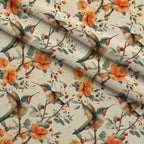 Nectar Garden Pattern 8 Fleece Fabric — fleece fabric folded close-up preview (mv-fleece-v1:lying)