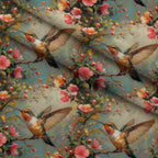 Nectar Garden Pattern 9 Fleece Fabric — fleece fabric folded close-up preview (mv-fleece-v1:lying)