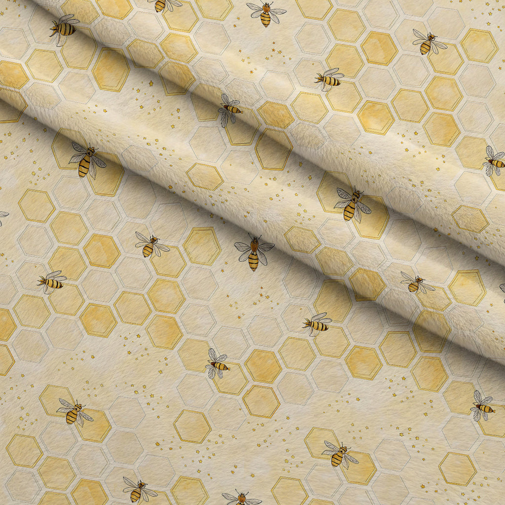 Nectar Meadow Pattern 10 Fleece Fabric — fleece fabric folded close-up preview (mv-fleece-v1:lying)