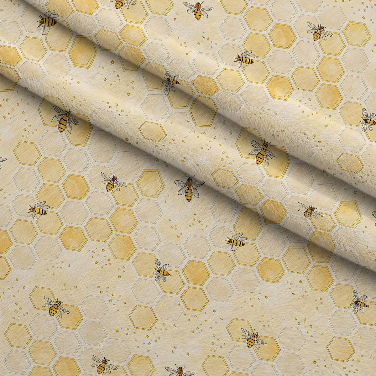 Nectar Meadow Pattern 10 Fleece Fabric — fleece fabric folded close-up preview (mv-fleece-v1:lying)