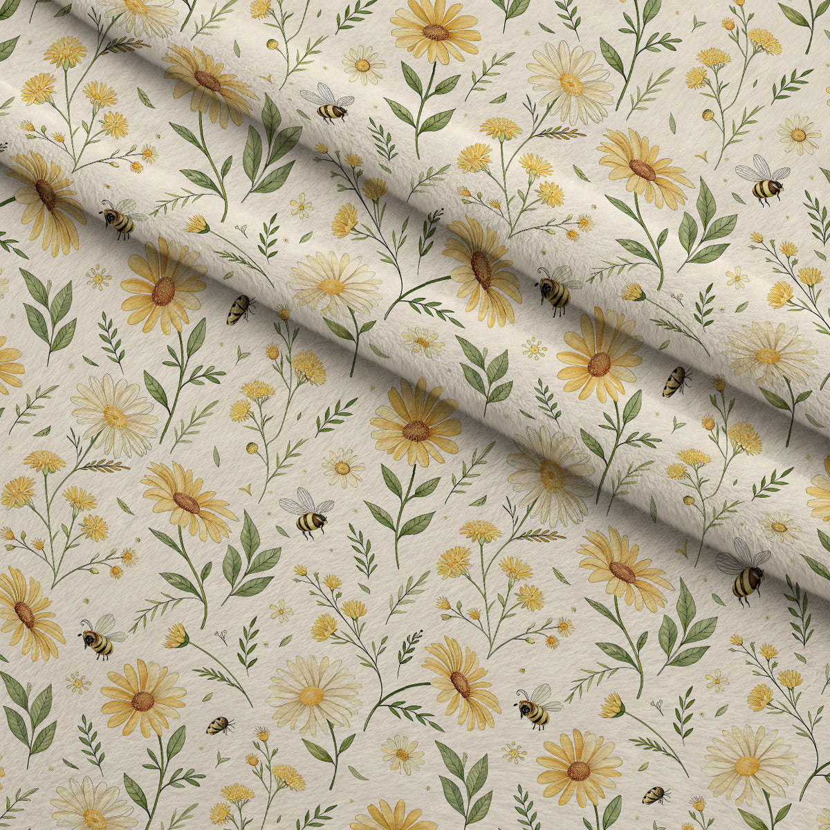 Nectar Meadow Pattern 17 Fleece Fabric — fleece fabric folded close-up preview (mv-fleece-v1:lying)