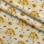 Nectar Meadow Pattern 3 Fleece Fabric — fleece fabric folded close-up preview (mv-fleece-v1:lying)