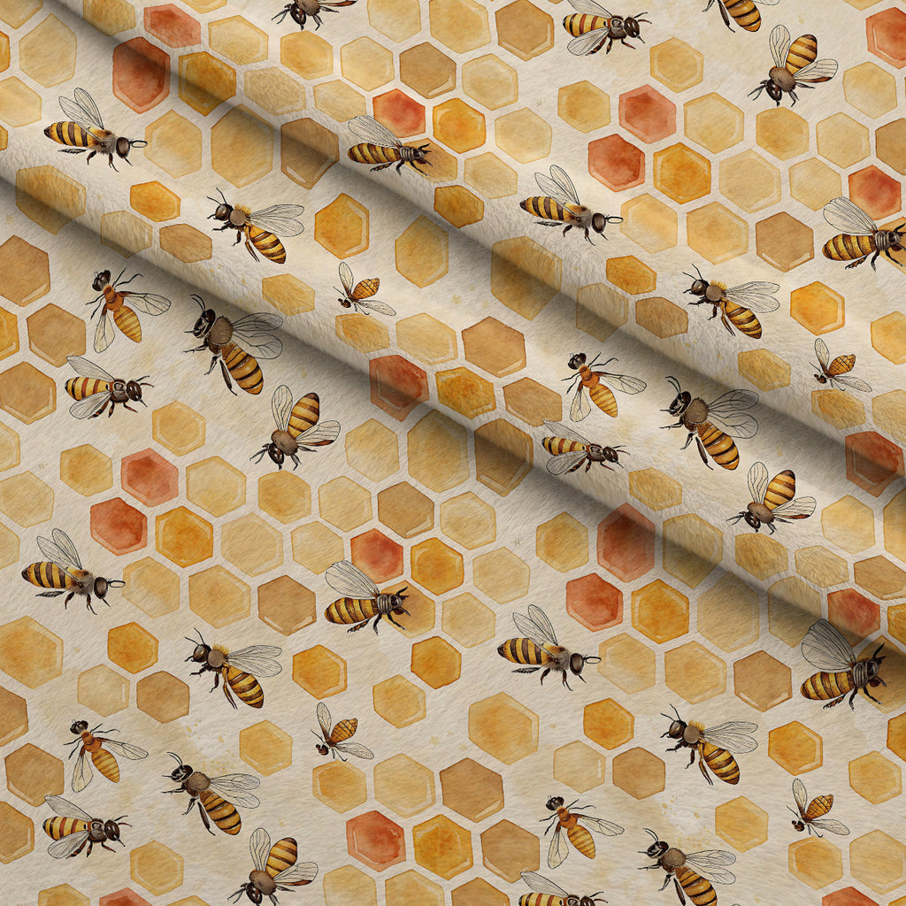 Nectar Meadow Pattern 5 Fleece Fabric — fleece fabric folded close-up preview (mv-fleece-v1:lying)