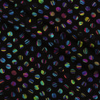 Neon Daisy Pattern 22 Fleece Fabric — fleece fabric folded close-up preview (mv-fleece-v1:lying)