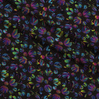 Neon Daisy Pattern 36 Fleece Fabric — fleece fabric folded close-up preview (mv-fleece-v1:lying)
